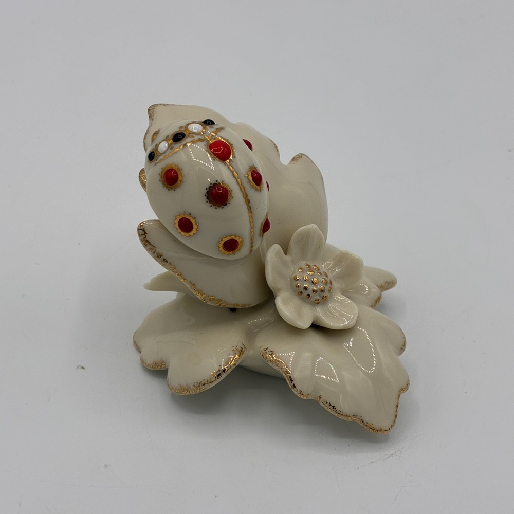 Lenox Secret Garden Miniature Lady Bug Porcelain Enamel Paint Gold Trim Retired